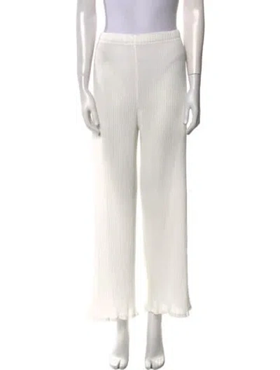 Pre-owned Issey Miyake Vintage Straight Leg Pants In White
