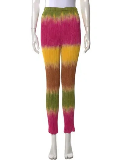 Pre-owned Issey Miyake Vintage Straight Leg Pants In Yellow