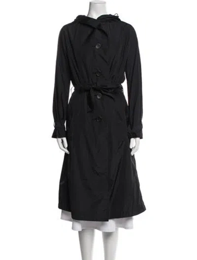 Pre-owned Issey Miyake Vintage Trench Coat In Black