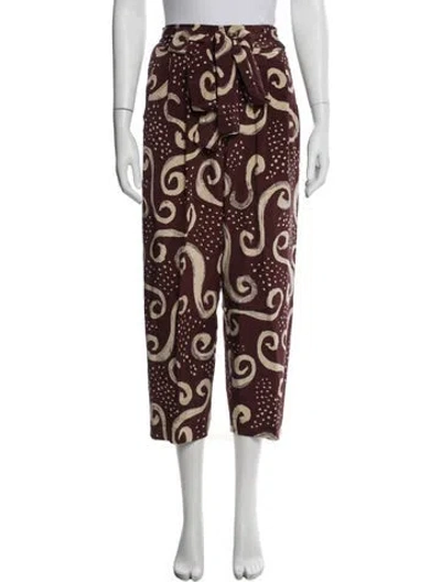 Pre-owned Issey Miyake Vintage Wide Leg Pants In Brown
