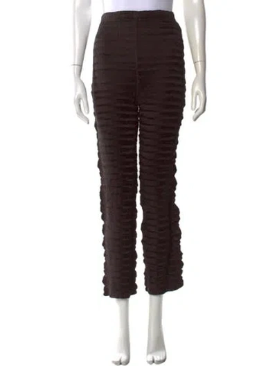 Pre-owned Issey Miyake Vintage Wide Leg Pants In Brown