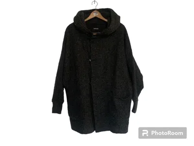 Pre-owned Issey Miyake Vintage Zucca Wool Long Parka Jacket In Gray