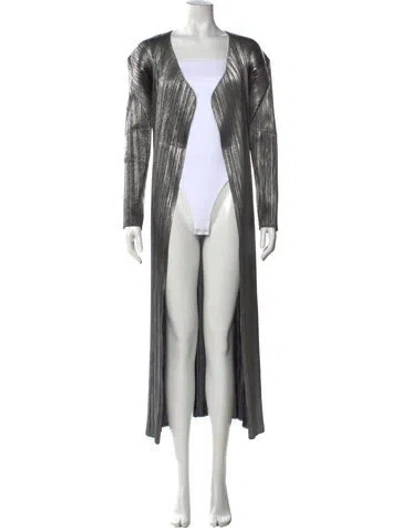 Pre-owned Issey Miyake V-neck Long Dress