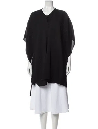 Pre-owned Issey Miyake V-neck Sleeveless Tunic In Green