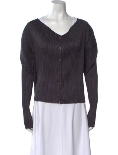 Pre-owned Issey Miyake V-neck Sweater In Black