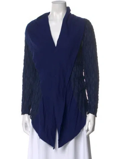 Pre-owned Issey Miyake V-neck Sweater In Blue