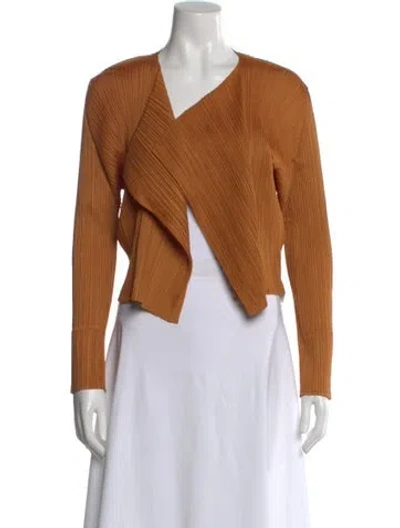 Pre-owned Issey Miyake V-neck Sweater In Brown