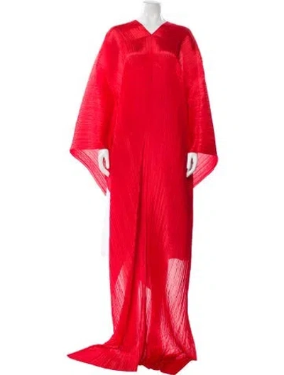 Pre-owned Issey Miyake V-neck Sweater In Red