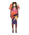 Issey Miyake Multicolor Voyager Midi Dress In Multicolor