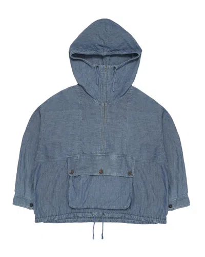 Pre-owned Issey Miyake Vtg  Cagoule Jacket With Long Sleeve Liner X Bomber In Blue