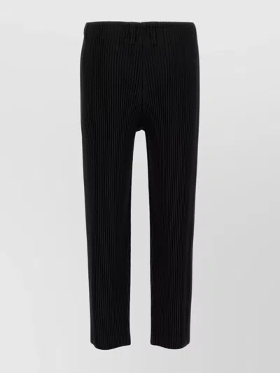 ISSEY MIYAKE WAISTBAND ELASTIC PLEATED TROUSERS SIDE POCKETS