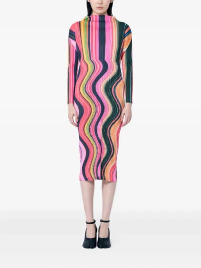 ISSEY MIYAKE WARP MIDI DRESS