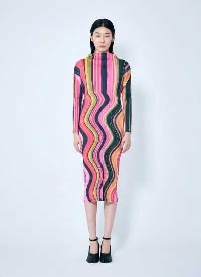 ISSEY MIYAKE WARP PLEATED MAXI DRESS