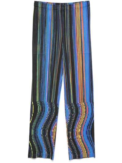 Issey Miyake Multicolor Warp Trousers In 15 Black