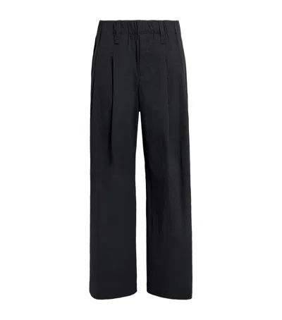 Issey Miyake Washi Ensemble U Trousers In Black