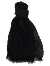 Issey Miyake Basic Madame-t Small Scarves And Foulards Black In Black