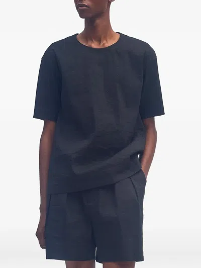 Issey Miyake Washi Short-sleeves T-shirt In Black