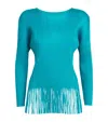 Issey Miyake Wave Long-sleeve Top In Blue