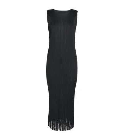 Issey Miyake Wave Midi Dress In Black