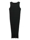 Issey Miyake Wave Pleated-fringe Midi Dress In Black