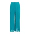 Issey Miyake Wave Wide-leg Trousers In Blue