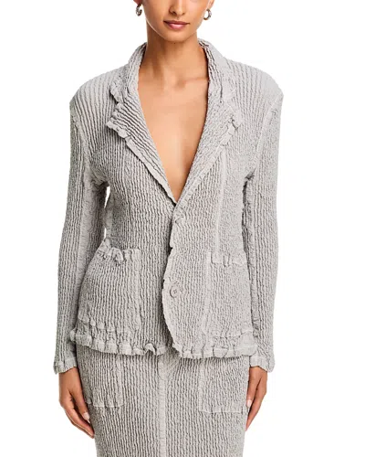 Issey Miyake Wavelet Jacket In Gray