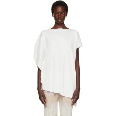 Issey Miyake White A-poc Slice Blouse In 01-white