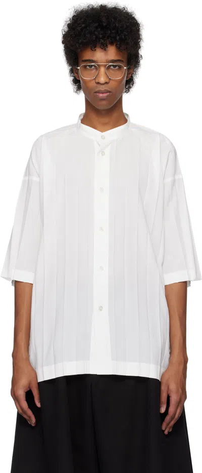 Issey Miyake White Edge Shirt In 01-white