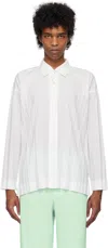 Issey Miyake White Edge Shirt In 01-white