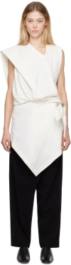 Issey Miyake White Enclothe Blouse In 05 Frost White