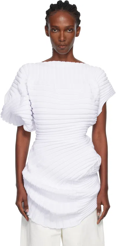 Issey Miyake White Knit 'as It Is' Top