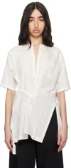 Issey Miyake White Pressed Form Blouse In 05 Washi White