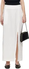 Issey Miyake White Pressed Form Midi Skirt In 05 Washi White