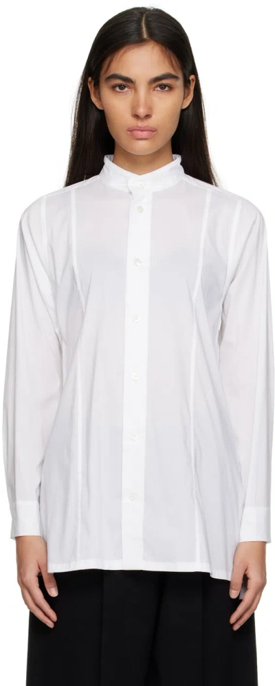 Issey Miyake White R Shirt In 01 White