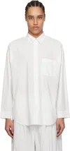 Issey Miyake White Streamline Shirt In 01-white