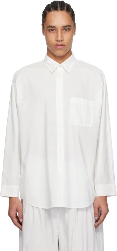 Issey Miyake White Streamline Shirt In 01-white