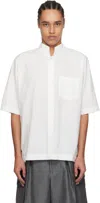 Issey Miyake White Streamline Shirt In White