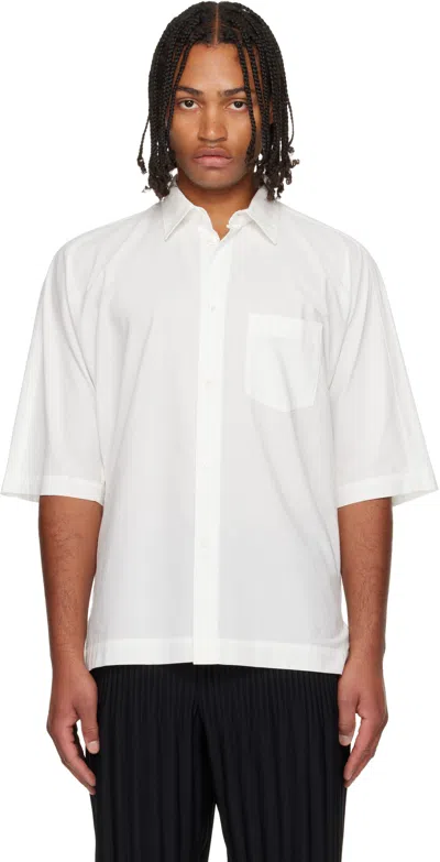 Issey Miyake White Streamline Shirt