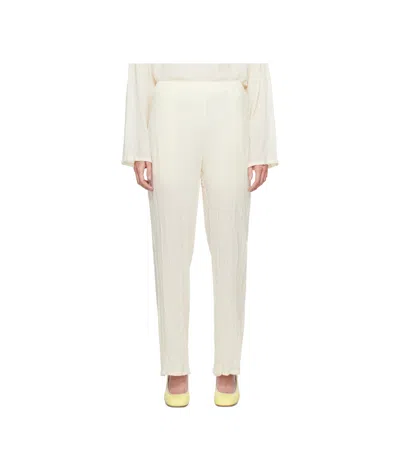 Issey Miyake Wide-leg Casual Pants In White