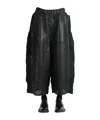 Issey Miyake Wide-leg Cropped Knitted Pants In Black