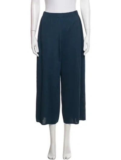 Pre-owned Issey Miyake Wide Leg Pants In Blue