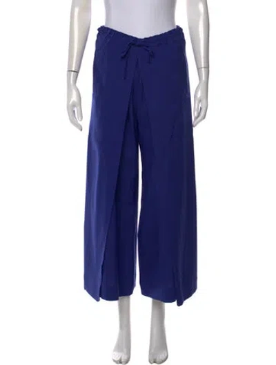 Pre-owned Issey Miyake Wide Leg Pants In Blue