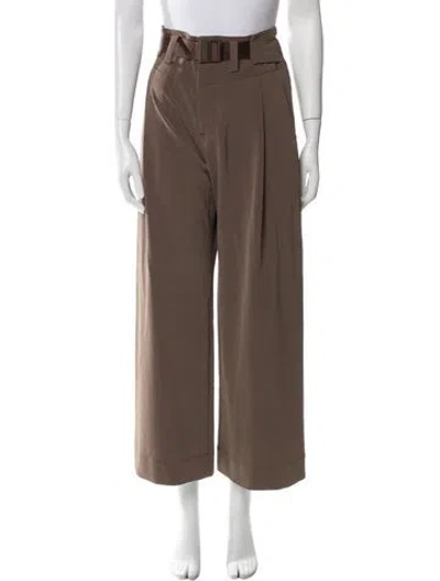 Pre-owned Issey Miyake Wide Leg Pants In Brown