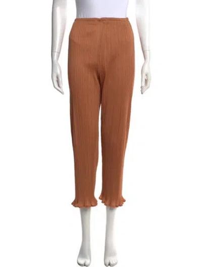 Pre-owned Issey Miyake Wide Leg Pants In Brown