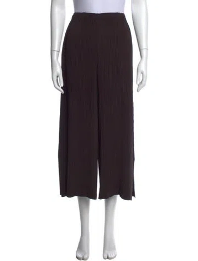 Pre-owned Issey Miyake Wide Leg Pants In Brown