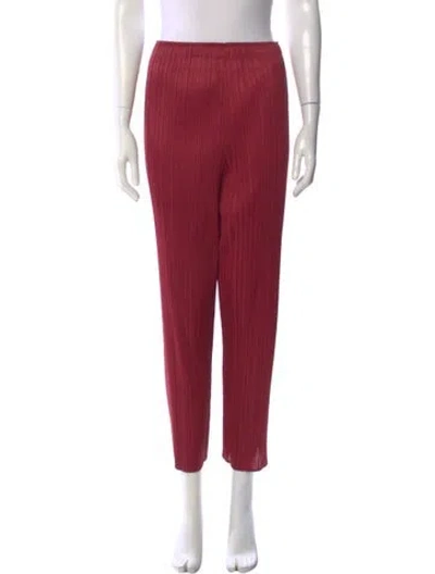 Pre-owned Issey Miyake Wide Leg Pants In Burgundy