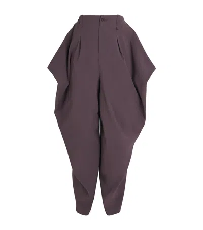 Issey Miyake Wide-leg Personality Trousers In Purple