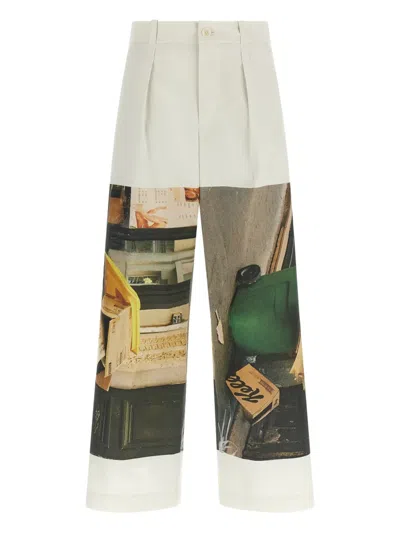 Issey Miyake Wide-leg Printed Trousers In Neutral
