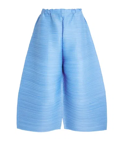Issey Miyake Wide-leg Thicker Bottoms 2 Trousers In Light Blue