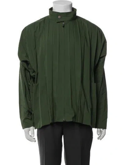 Pre-owned Issey Miyake Windbreaker In Green